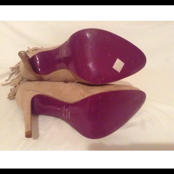 Sergio Zelcer New Fringed Boots MidCalf Suede 9BM - Picture 6 of 8